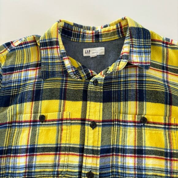 Via Penny Lane Reworked Apparel The Beatles Good Day Sunshine Yellow Flannel - Picture 4 of 9